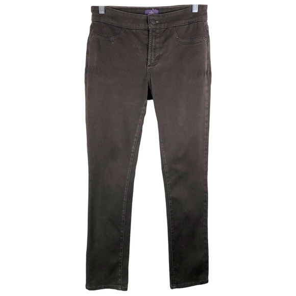Not Your‎ Daughters Jeans NYDJ Size 0 Skinny Jeans Legging Brown Stretch 1483 - Picture 1 of 6